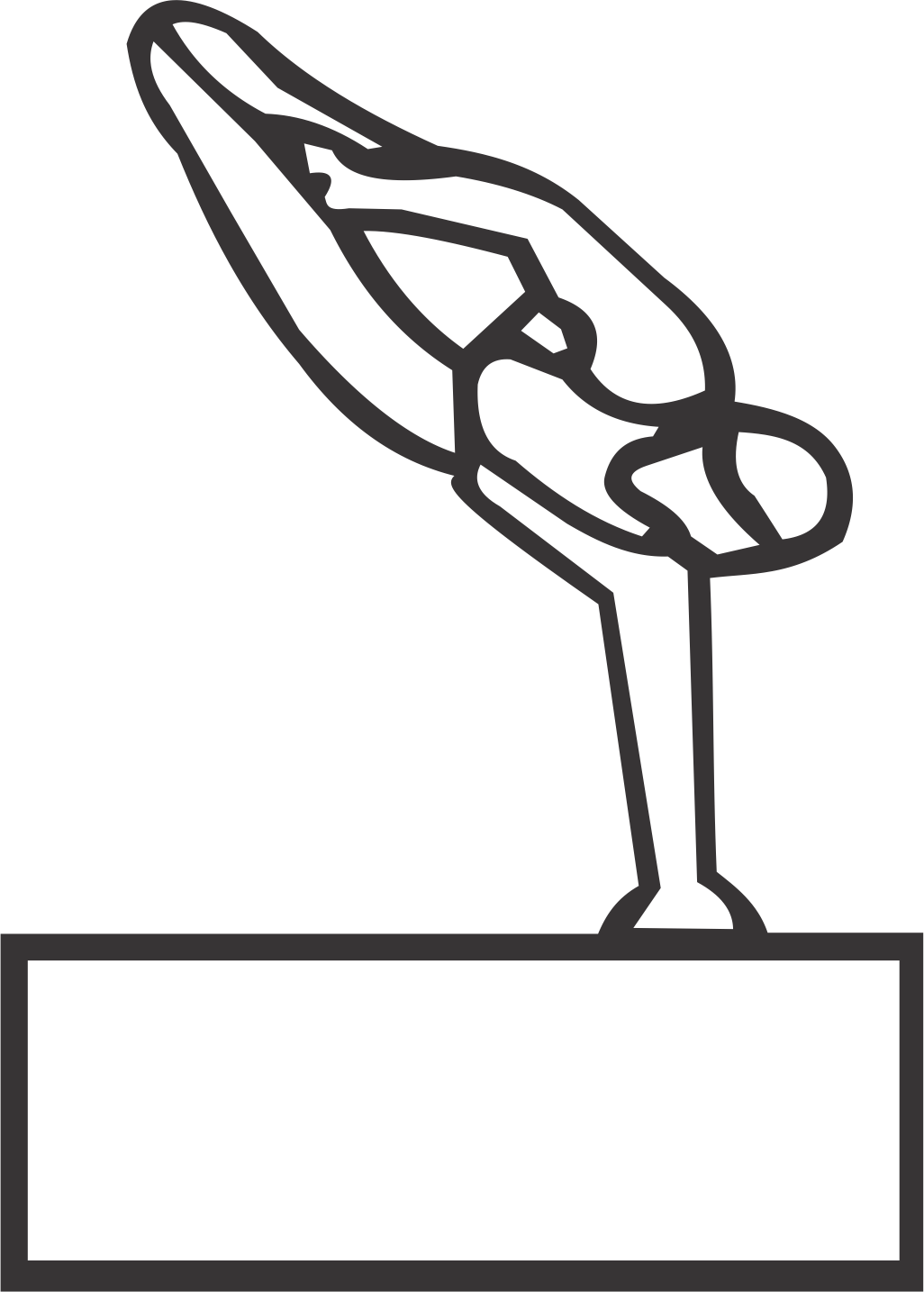 Male Gymnast On Box