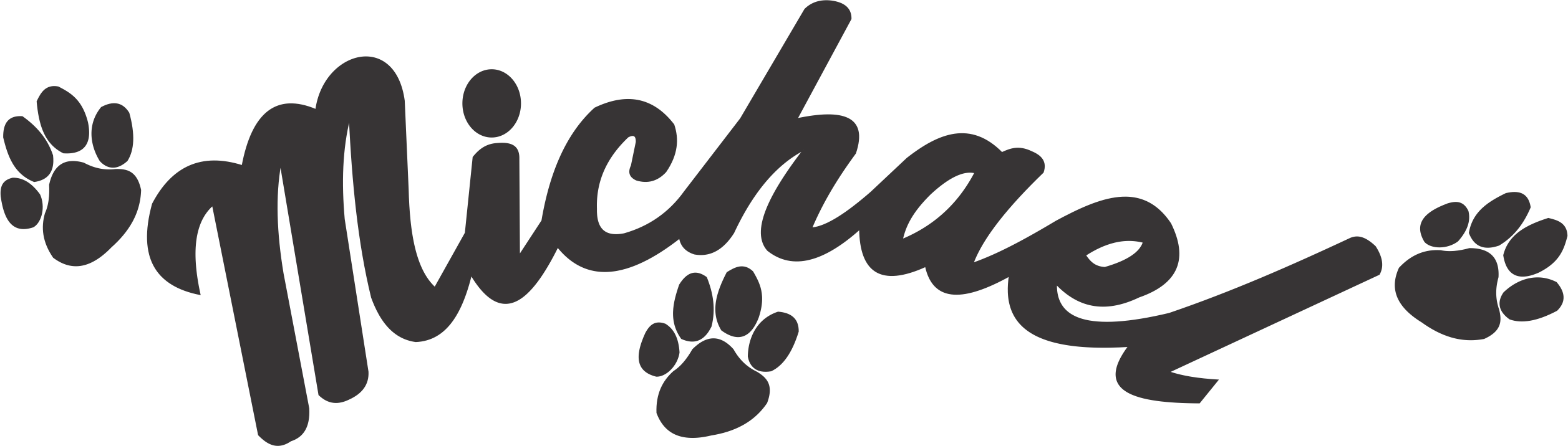 Script Arched with Paws